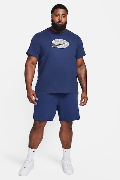 Nike Tricou cu decolteu la baza gatului si imprimeu logo Swoosh Barbati