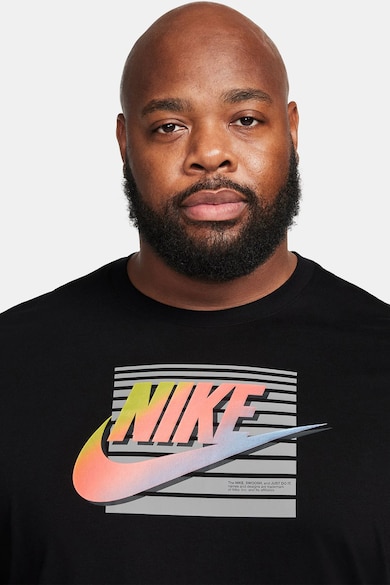 Nike Tricou cu imprimeu logo si decolteu la baza gatului Futura Barbati