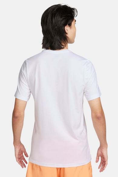 Nike Tricou cu imprimeu logo si decolteu la baza gatului Barbati