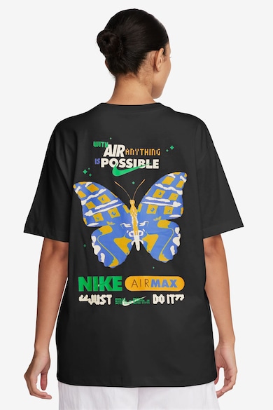 Nike Уголемена тениска с фигурална шарка Жени