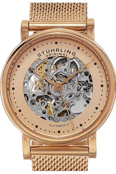 Stuhrling Ceas automatic auriu rose Casatorra Femei