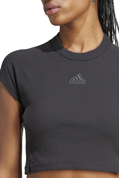 adidas Sportswear Tricou crop din amestec de bumbac Femei