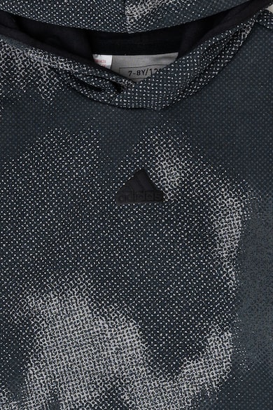 adidas Sportswear Kapucnis bő fazonú pulóver absztrakt mintával Lány