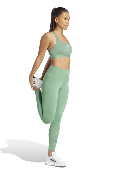 adidas Performance Colanti cu imprimeu logo pentru fitness Femei