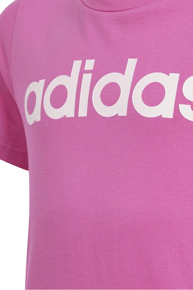 adidas Sportswear Тениска с лого и овално деколте Момичета