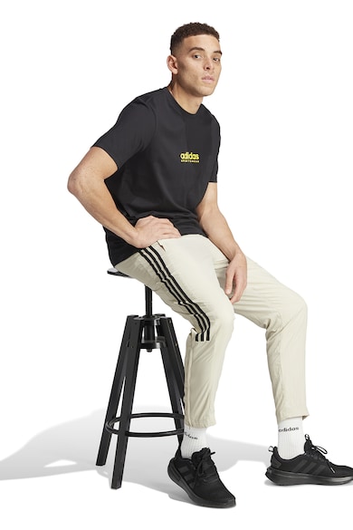 adidas Sportswear Оамучна тениска с овално деколте и щампа Мъже