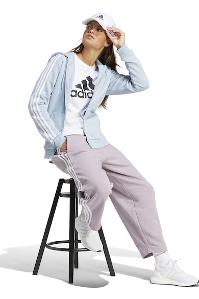 adidas Sportswear Cipzáros pamuttartalmú pulóver kapucnival női