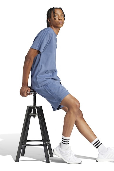 adidas Sportswear Bő szárú pamut rövidnadrág állítható derékrésszel férfi