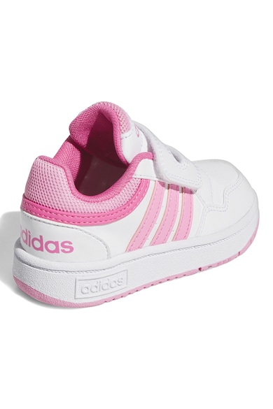 adidas Sportswear Pantofi sport de piele ecologica cu velcro Hoops Fete