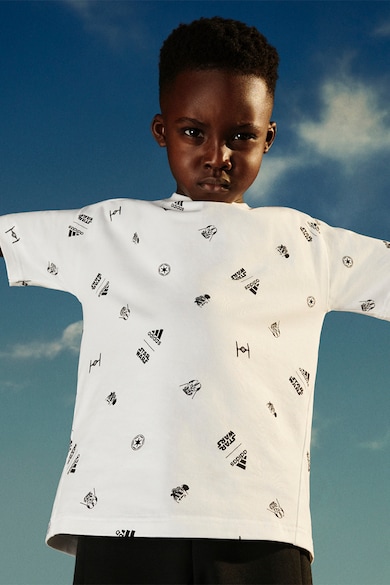 adidas Sportswear Kerek nyakú póló logómintával Fiú