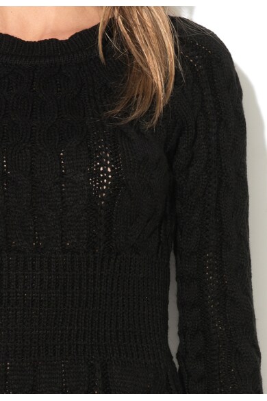 M by Maiocci Плетена рокля тип пуловер TED-11449-BLACK Жени