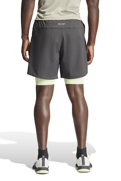 adidas Performance HIIT Elev 2-az-1-ben dizájnú sport rövidnadrág férfi