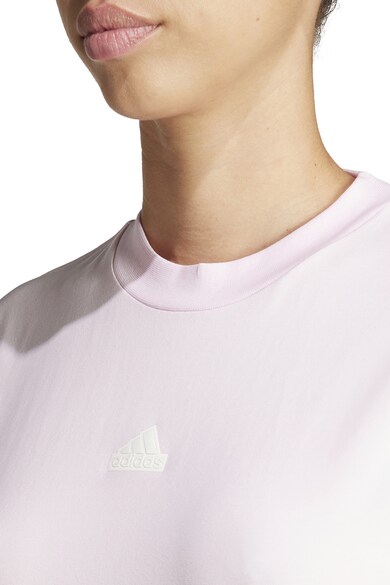 adidas Sportswear Tricou cu decolteu la baza gatului si logo Femei