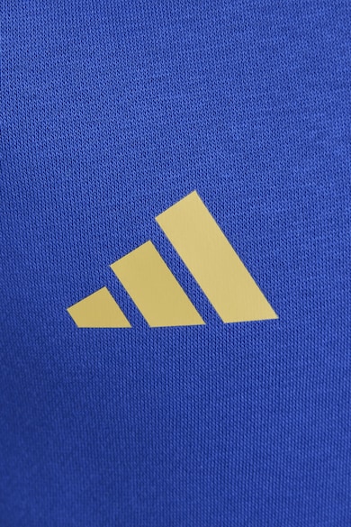 adidas Performance Kapucnis pamuttartalmú pulóver logóval Fiú
