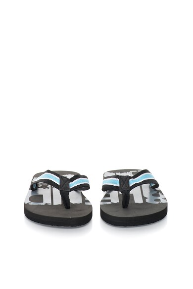 BLEND Papuci flip-flop bleu cu negru cu aspect tesut Barbati