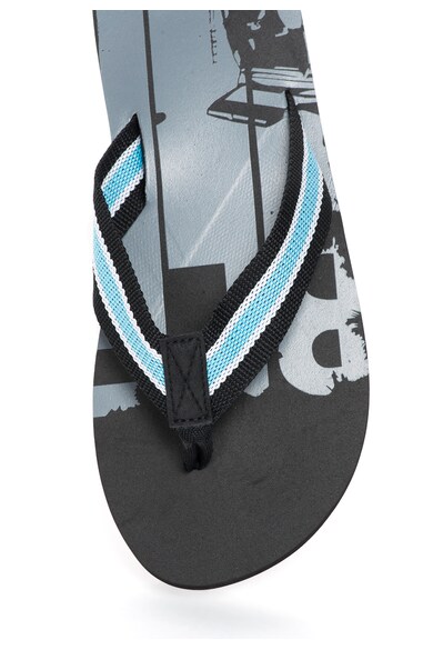 BLEND Papuci flip-flop bleu cu negru cu aspect tesut Barbati