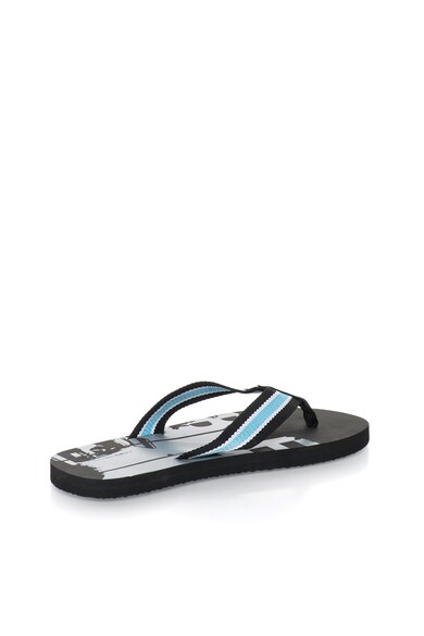 BLEND Papuci flip-flop bleu cu negru cu aspect tesut Barbati