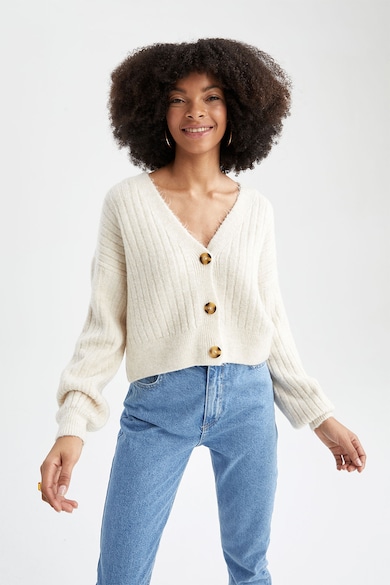 DeFacto Cardigan crop cu decolteu in V Femei