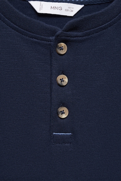 Mango Памучна блуза с цепка с копчета Момчета