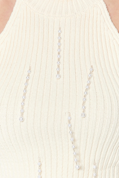Trendyol Къса блуза с перлени апликации Жени