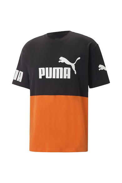 Puma Tricou cu decolteu la baza gatului si imprimeu logo Power Barbati