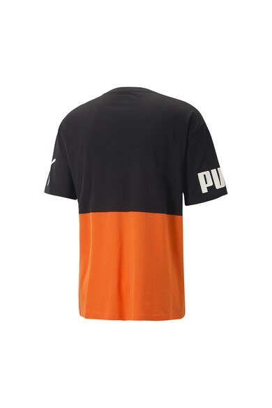 Puma Tricou cu decolteu la baza gatului si imprimeu logo Power Barbati