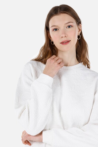 COLIN'S Bluza de trening texturata cu decolteu rotund Femei