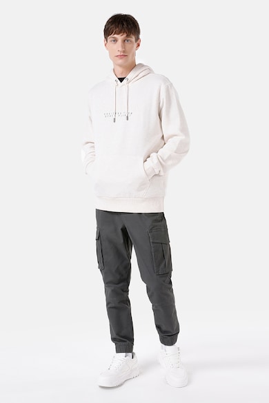 COLIN'S Kapucnis pulóver feliratos mintával férfi