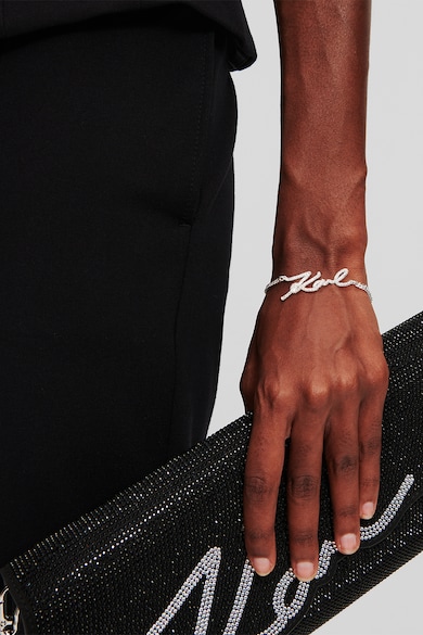 Karl Lagerfeld Регулируема гривна Signature Pave с лого Жени