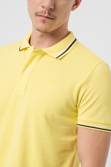 Geox Tricou polo de bumbac cu aspect pique Barbati