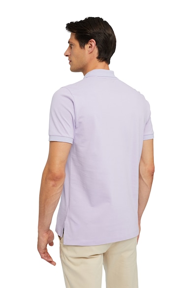 Geox Памучна тениска с яка и бродирано лого на гърдите Мъже