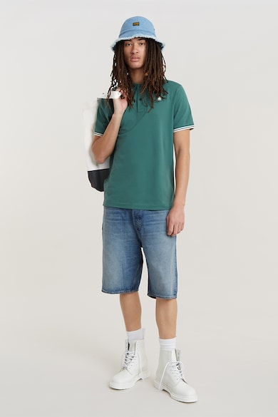 G-Star RAW Тениска слим Dunda с органичен памук с яка Мъже