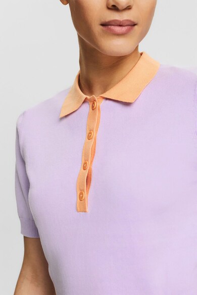 Esprit Egyszínű galléros póló női