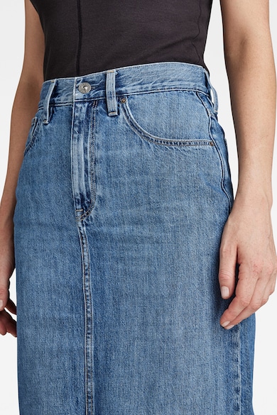 G-Star RAW Fusta de denim cu slit frontal Viktoria Femei