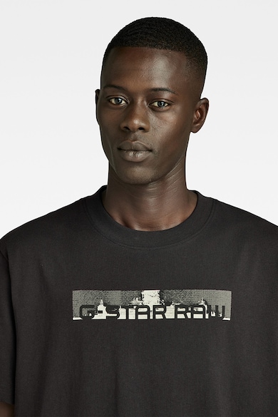 G-Star RAW Тениска от органичен памук със свободна кройка и шарка Мъже