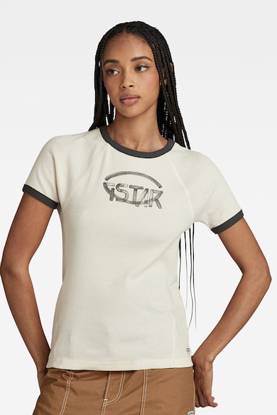 G-Star RAW Слим тениска от органичен памук Жени
