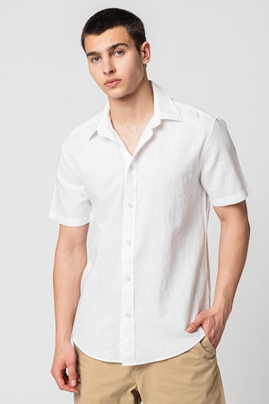 Esprit Риза с лен с къси ръкави Мъже