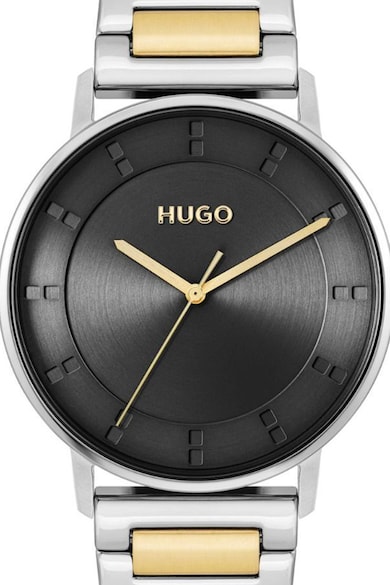 HUGO Кварцов часовник с двуцветен дизайн Мъже