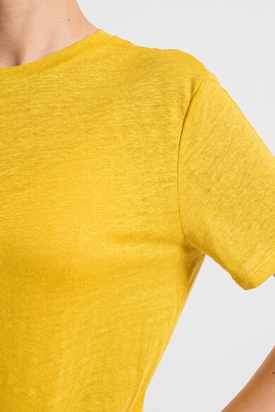 United Colors of Benetton Ejtett ujjú lenvászon póló női
