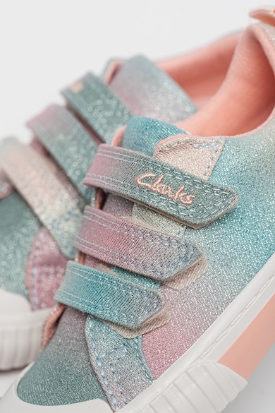 Clarks Foxing Brill tépőzáras cipő színátmenetes dizájnnal Lány