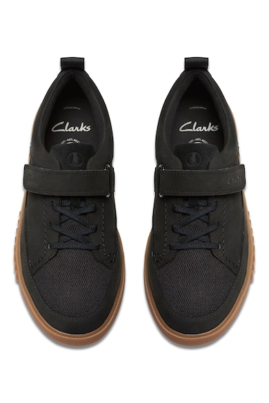 Clarks Pantofi sport de piele nabuc cu bareta velcro Baieti