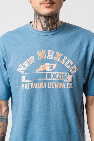 Jack & Jones Тениска с лен с овално деколте Мъже