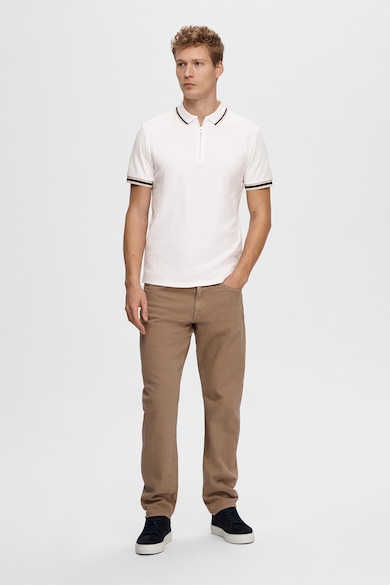 Selected Homme Tricou polo slim fit cu fermoar Toulouse Barbati