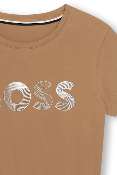 BOSS Kidswear Logós bővülő fazonú ruha Lány