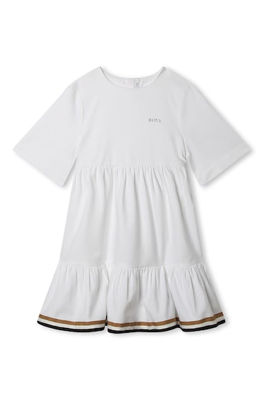 BOSS Kidswear Разкроена рокля с лого Момичета