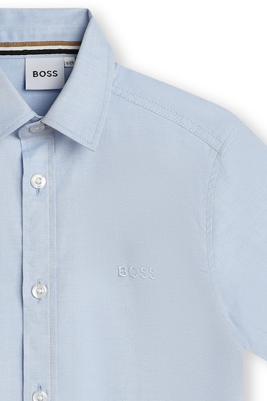BOSS Kidswear Риза от памук с къси ръкави Момчета