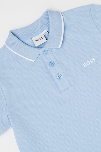 BOSS Kidswear Памучна тениска с яка Момчета