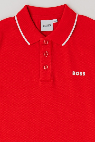 BOSS Kidswear Galléros pamutpóló Fiú