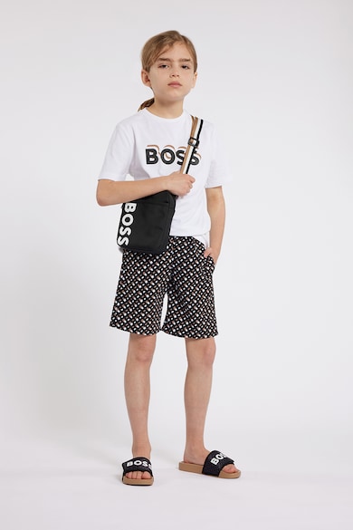 BOSS Kidswear Tépőzáras papucs logóval Fiú