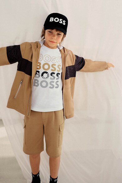 BOSS Kidswear Непромокаема ветровка с качулка Момчета